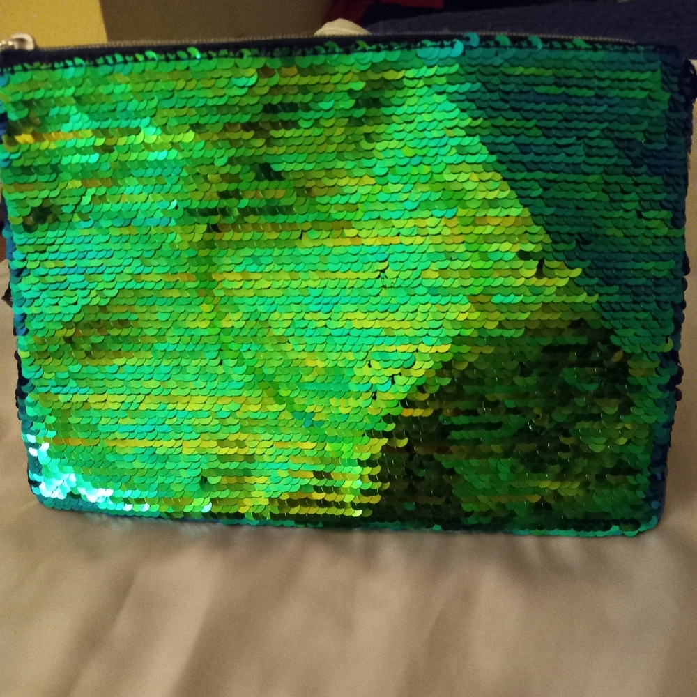 Mugler Green and Blue Sequin Accessory